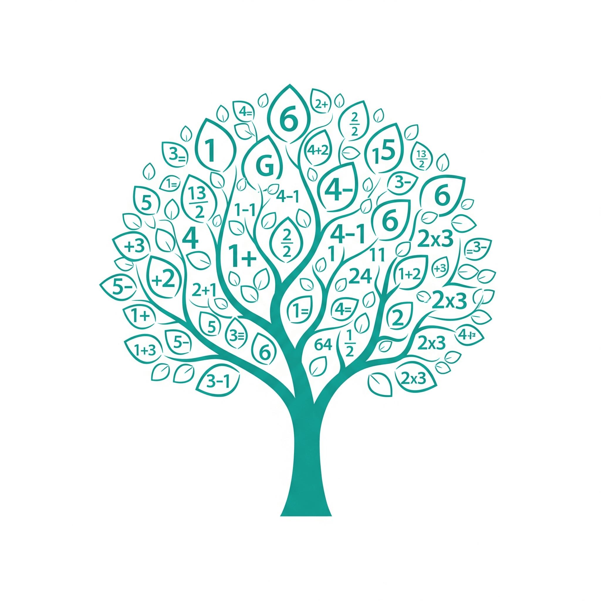 Mathematical concept tree illustration
